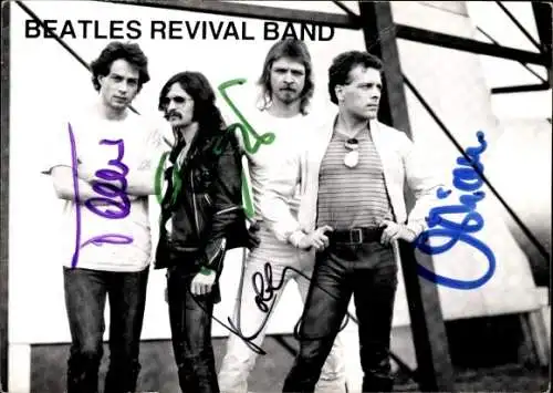 Ak Musikgruppe Beatles Revival Band, Gruppenfoto, Autogramme