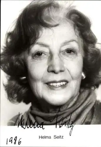 Ak Schauspielerin Helma Seitz, Portrait, Autogramm