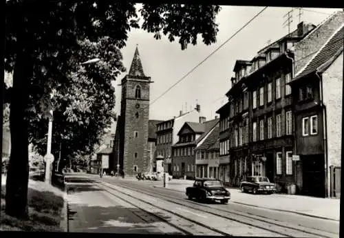 Ak Erfurt in Thüringen, Andreasstraße, Kirche, Autos