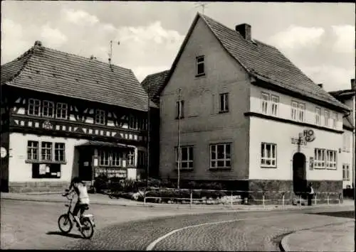 Ak Gräfenroda in Thüringen, Rat der Gemeinde und HO Gaststätte Deutscher Hof