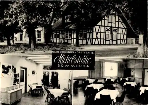 Ak Sömmerda in Thüringen, Naherholungs-Gaststätte Michelshöhe, Gastraum