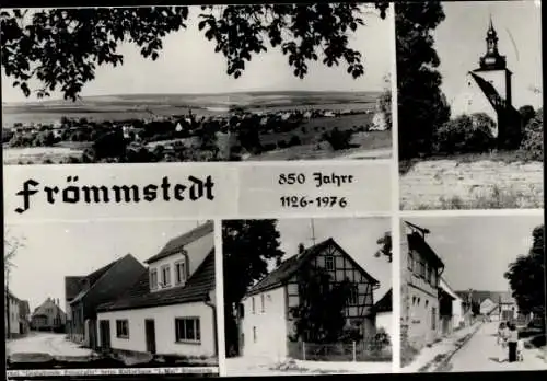 Foto Ak Frömmstedt Kindelbrück in Thüringen, Panorama, Teilansichten, 850 Jahre 1126-1976