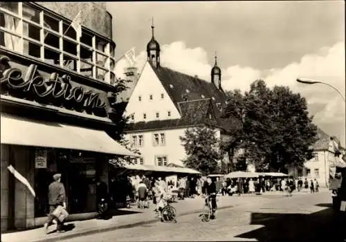 Ak Sömmerda in Thüringen, am Rathaus, Markt