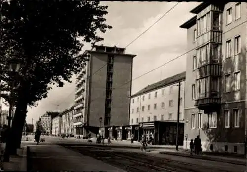 Ak Leipzig in Sachsen, Arthur Hoffmann Straße mit Hochhaus