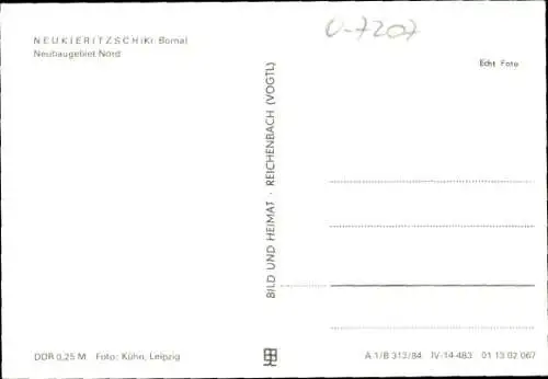 Ak Neukieritzsch in Sachsen, Neubaugebiet Nord, Plattenbauten