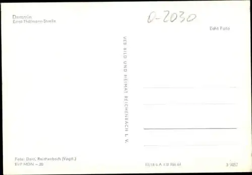 Ak Demmin in Vorpommern, Ernst Thälmann Straße