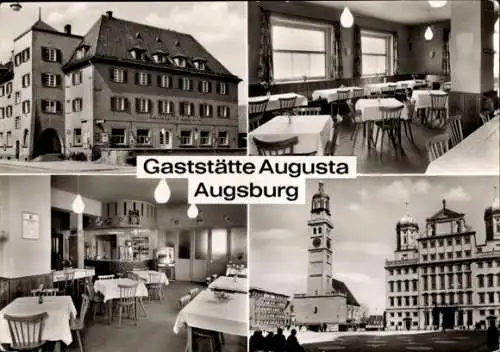 Ak Augsburg in Schwaben, Gaststätte Augusta