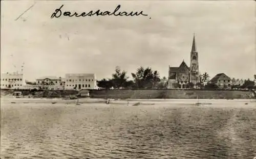 Foto Ak Daressalam Dar es Salaam Tansania, Stadtansicht, Kirche