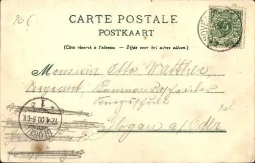 Ak Novéant Neuburg in Lothringen Moselle, Café de la Lorraine, Zollamt, Straße nach Pont a Mousson