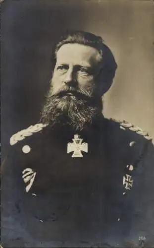 Ak Kaiser Friedrich III., König von Preußen, Portrait in Uniform, Orden