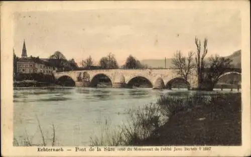 Ak Echternach Luxemburg, Brücke