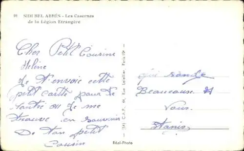 Ak Sidi Bel Abbès Algerien, Kaserne der Fremdenlegion