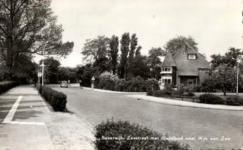 Ak Beverwijk Nordholland Niederlande, Zeestraat, Radweg nach Wijk aan Zee