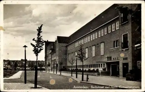 Ak Amsterdam Nordholland Niederlande, Bachstraat mit Wintergarten