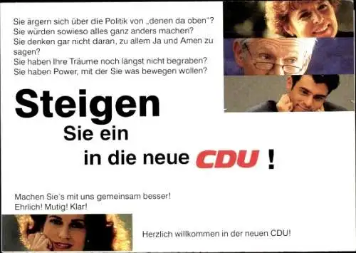 Ak Politiker Christian Wulff, Landesvorsitzender der CDU, Autogramm