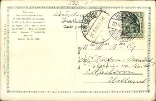 Ak Müngsten an der Wupper Wuppertal, Blick vom Diedrichstempel