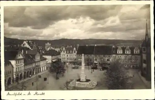 Ak Saalfeld in Thüringen, Markt