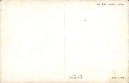 Künstler Ak Ruin, I., Lebensfreude, Gemaltes Frau-Porträt