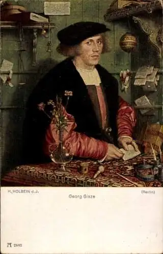 Künstler Ak Holbein, Hans, Kaufmann Georg Gisze