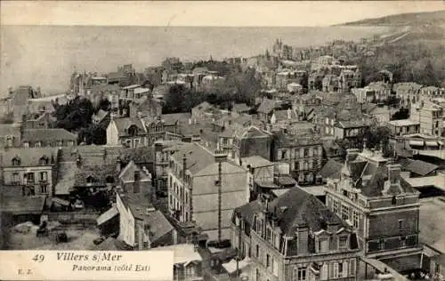 Ak Villers sur Mer Calvados, Panorama Est