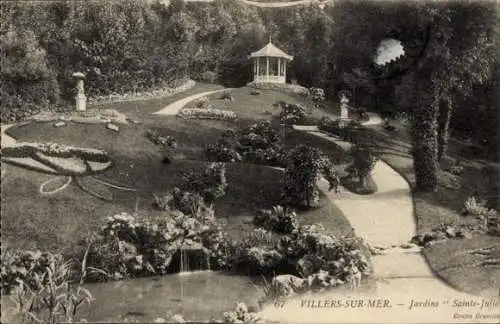 Ak Villers sur Mer Calvados, Garten Sainte Julie