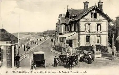 Ak Villers sur Mer Calvados, Hôtel des Herbages