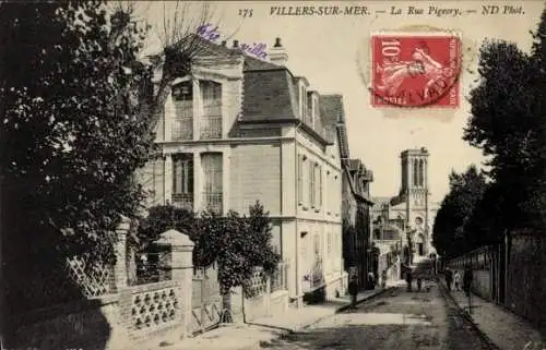 Ak Villers sur Mer Calvados, Rue Pigeory