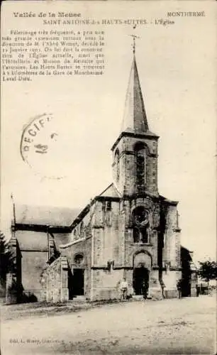 Ak Monthermé Ardennes, Saint Antoine des Hauts-Buttes, Kirche