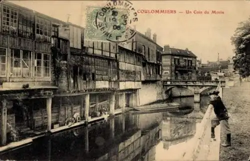 Ak Coulommiers Seine et Marne, Morin, Brücke