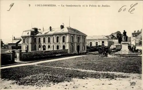 Ak Coulommiers Seine et Marne, Gendarmerie, Palais de Justice