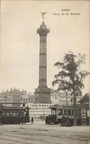 Ak Paris IV, Place de la Bastille