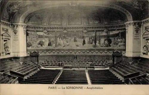 Ak Paris V, La Sorbonne, Amphitheater