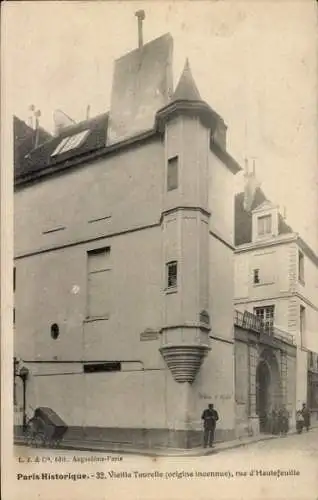 Ak Paris VI, Vieille Tourelle, Herkunft unbekannt, rue d’Hautefeuille