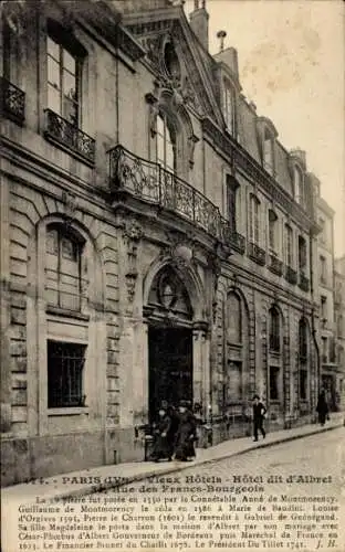 Ak Paris IV, Hotel bekannt als de Albret