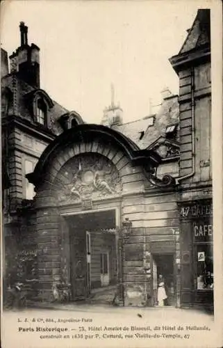 Ak Paris IV., Hotel Amelot de Bisseuil