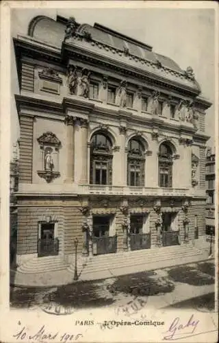 Ak Paris IV, Théâtre de l’Opera-Comique