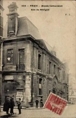 Ak Paris III, Carnavalet-Museum, Rue de Sévigné