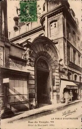 Ak Paris III, Hôtel de Montmort, Rue du Temple