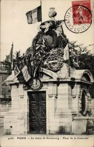 Ak Paris III, Straßburger Statue, Place de la Concorde