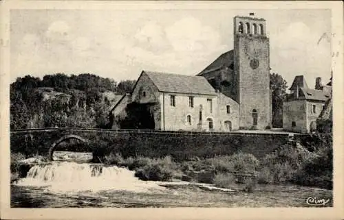 Ak Condat-sur-Vezere Dordogne, Kirche