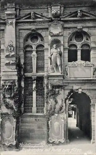 Ak Heidelberg am Neckar, Heidelberger Schloss, Friedrichsbau, Portal zum Altan