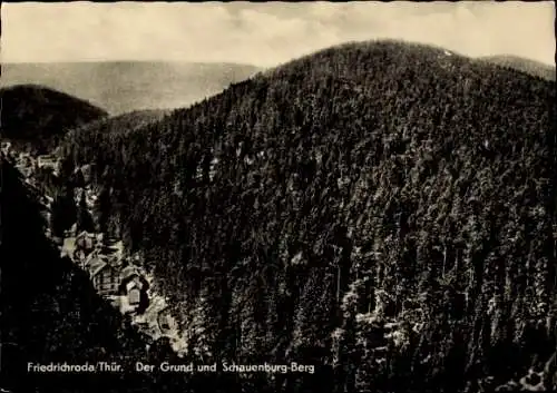 Ak Friedrichroda im Thüringer Wald, Der Grund, Schauenburg-Berg