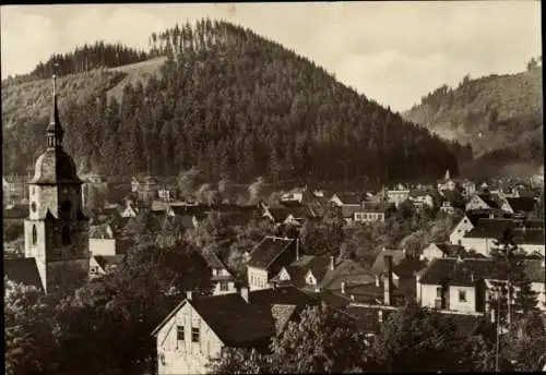 Ak Friedrichroda im Thüringer Wald, Teilansicht, Kirchturm