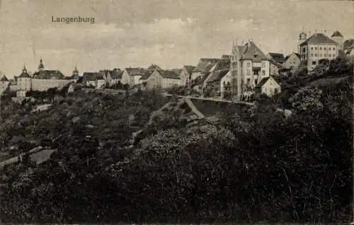 Ak Langenburg in Württemberg, Teilansicht