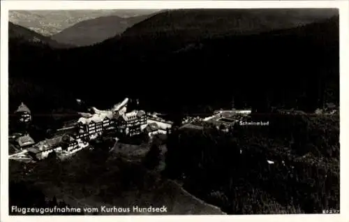 Ak Bühlertal im Schwarzwald, Kurhaus Hundseck, Luftbild