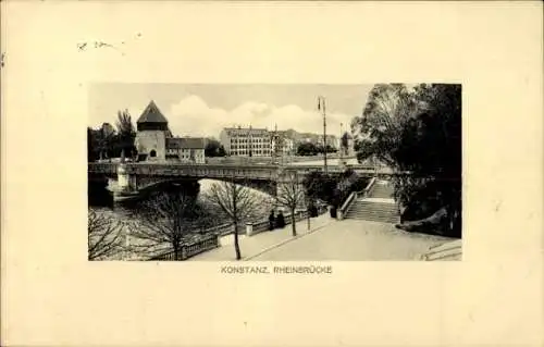 Ak Konstanz am Bodensee, Rheinbrücke