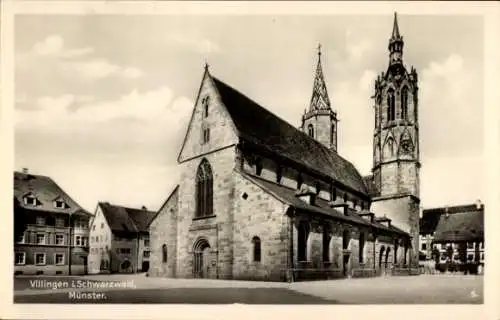 Ak Villingen Schwenningen Schwarzwald, Münster am Marktplatz