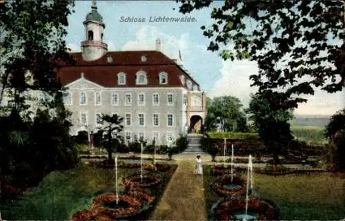 Ak Niederwiesa Sachsen, Parkanlage von Schloss Lichtenwalde