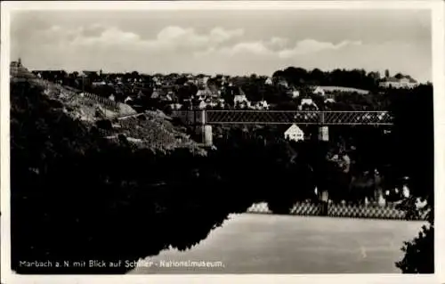 Ak Marbach am Neckar, Teilansicht, Schiller-Nationalmuseum