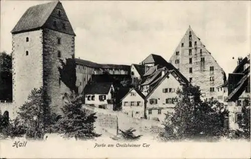 Ak Schwäbisch Hall in Württemberg, Crailsheimer Tor